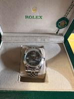 Rolex datejust superclone grijze wijzerplaat 41mm incl doos, Handtassen en Accessoires, Horloges | Heren, Ophalen, Zo goed als nieuw