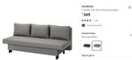 Sofa bed IKEA ÄLVDALEN, Grijs, 140 cm, Zo goed als nieuw, Ophalen