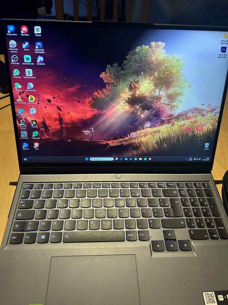 Pc gaming lenovo legion 5 pro 16", Informatique & Logiciels, Ordinateurs portables Windows, Comme neuf, 16 pouces, SSD, Gaming