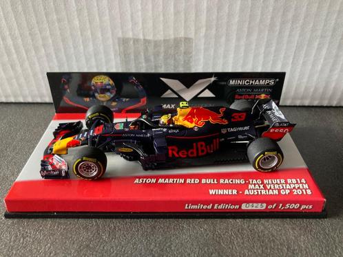 Max Verstappen 1:43 editie 37 Winner Austrian GP 2018 RB14, Verzamelen, Automerken, Motoren en Formule 1, Nieuw, Formule 1, Ophalen of Verzenden