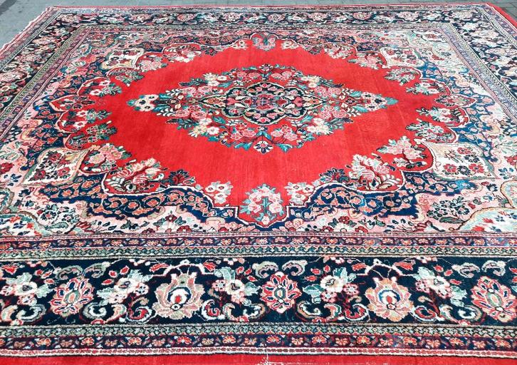 Antieke handgeknoopt tapijt Uit Iran (Sarough) 420x330cm, Antiek en Kunst, Antiek | Tapijten, Tafelkleden en Textiel, Ophalen