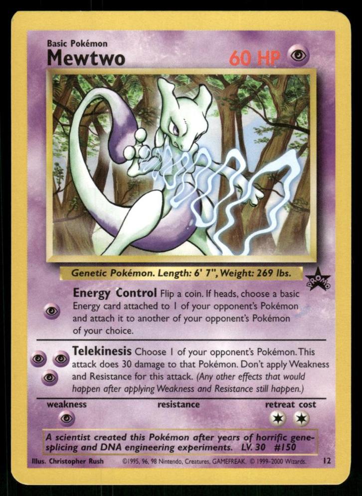 Mewtwo 12/53 - Wizards Black Star Promos (NM), Hobby en Vrije tijd, Verzamelkaartspellen | Pokémon, Gebruikt, Verzenden