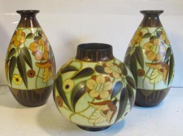 apart ensemble drie boch keramis vazen bloemen 172 beschikbaar voor biedingen