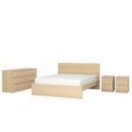 MALM bed 180x200 met laden, laden en nachtkastjes, Huis en Inrichting, Beige, Ophalen of Verzenden, Zo goed als nieuw, Twijfelaar