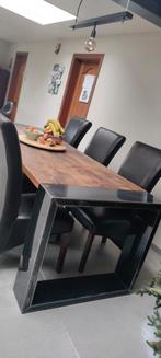 Tafel met 6 stoelen design  JCMetals, Huis en Inrichting, Ophalen
