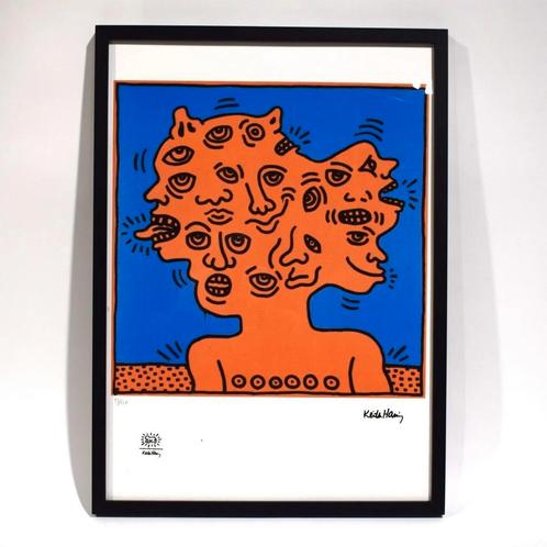 Keith Haring - Têtes multiples, Antiquités & Art, Art | Lithographies & Sérigraphies, Enlèvement ou Envoi