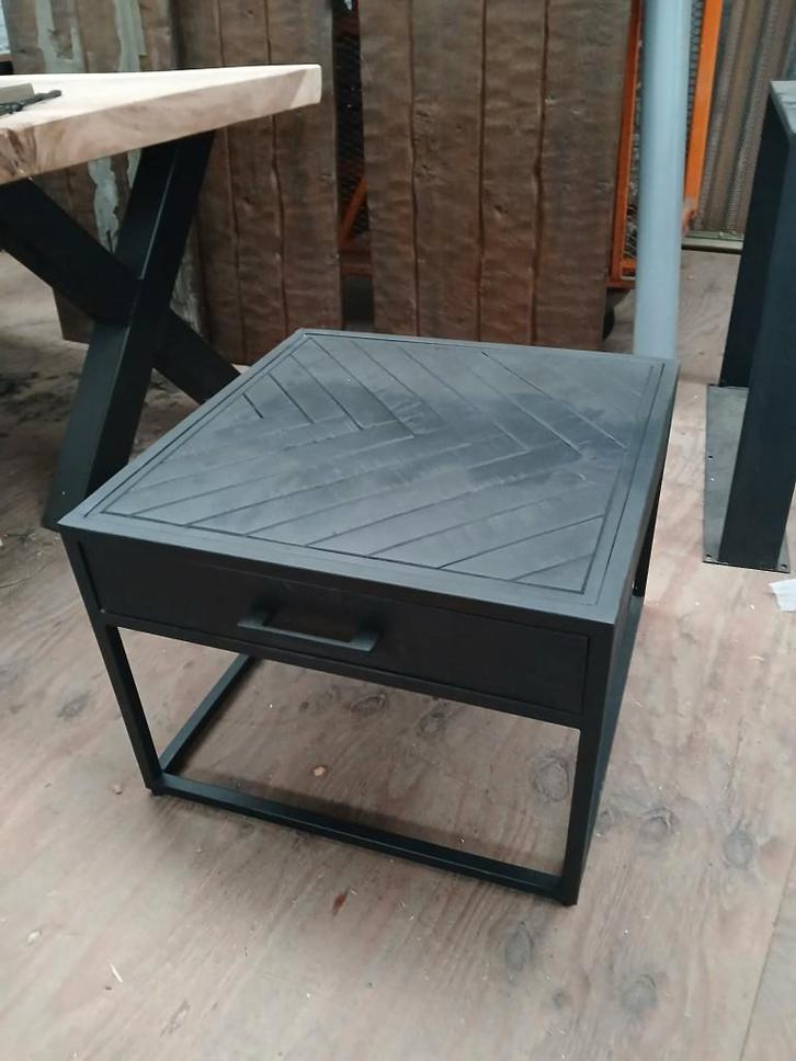 Salontafel Jax – industrieel – 60x60, Maison & Meubles, Tables | Tables de salon, Comme neuf, Moins de 50 cm, 50 à 100 cm, 50 à 100 cm
