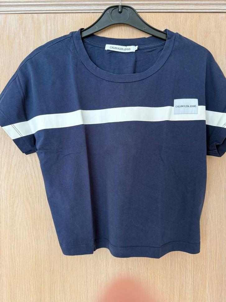 Blauwe t-shirts Calvin klein Jeans Maat L, Kleding | Dames, T-shirts, Zo goed als nieuw, Maat 42/44 (L), Blauw, Korte mouw, Ophalen of Verzenden