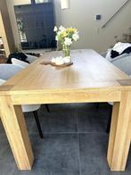 Tafel in volle eik, Huis en Inrichting, Ophalen, Eikenhout, 200 cm of meer, 50 tot 100 cm