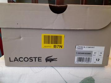 LA COSTE Witte canvas sneekers Maat: 12 Prijs: € 10 beschikbaar voor biedingen