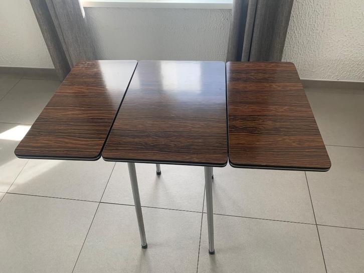 Vintage smalle formica keukentafel, uitklapbaar - jaren '60, Antiek en Kunst, Antiek | Meubels | Tafels, Ophalen