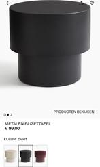 Zwarte bijzettafel, Huis en Inrichting, Tafels | Bijzettafels, Ophalen, Minder dan 45 cm, Minder dan 55 cm, Metaal of Aluminium
