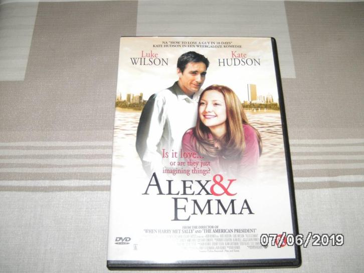 Een DVD "Alex en Emma", Cd's en Dvd's, Dvd's | Komedie, Zo goed als nieuw, Overige genres, Alle leeftijden, Ophalen of Verzenden