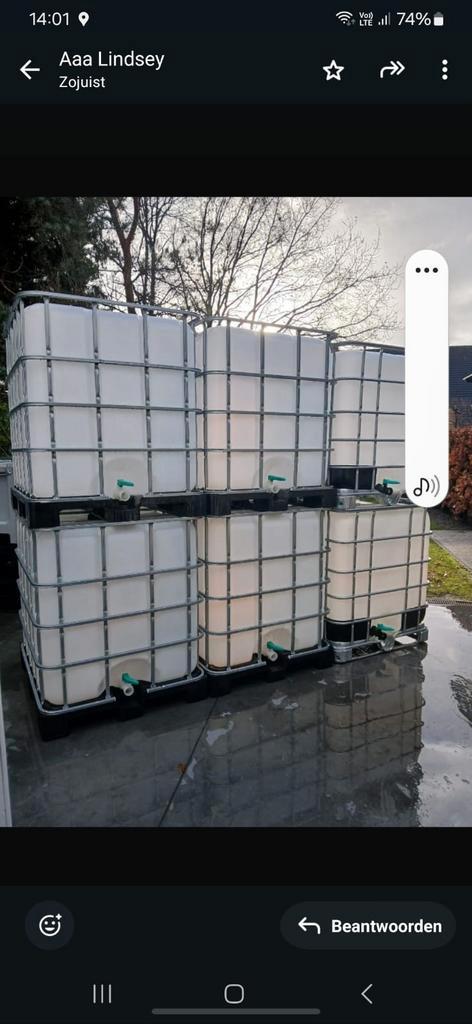 IBC vaten, Jardin & Terrasse, Barils de pluie, Enlèvement