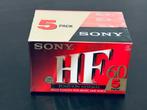 Lot de 5 cassettes SONY HF 60 positions normales, Cd's en Dvd's, Cassettebandjes, Ophalen of Verzenden