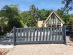 Lamellen schuifpoort 4x1,2 incl motor en montage, Ophalen, 100 tot 150 cm, Schuifpoort, Nieuw