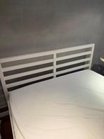 Bed + matras IKEA TARVA model, Huis en Inrichting, Ophalen, Gebruikt, Wit, Tweepersoons