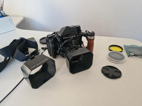 Pentax 67 met 105 lens en accessoires, extreem complete set, Audio, Tv en Foto, Fotocamera's Analoog, Gebruikt, Spiegelreflex