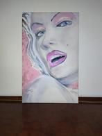 pop-art, acryl op doek, 45/70 cm, speciale techniek, glitter, Huis en Inrichting, Nieuw, Ophalen of Verzenden