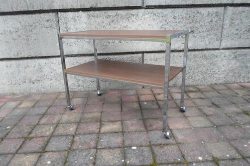 Vintage Trolley Hout Chroom, Verzamelen, Retro, Huis en Inrichting, Ophalen