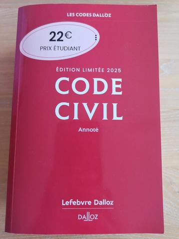 Frans burgerlijk wetboek Dalloz gelimiteerde editie 2025.  beschikbaar voor biedingen