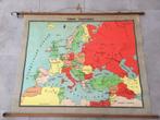 Vintage schoolplaat - Europa staatkundig - IVAC, Antiek en Kunst, Aardrijkskunde, Ophalen
