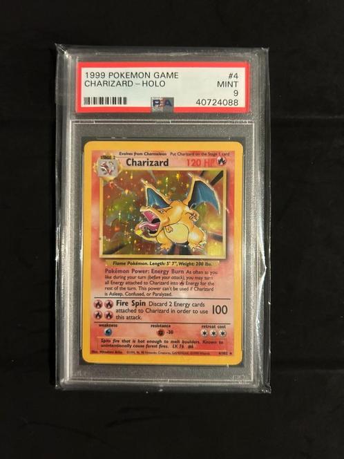 4/102 charizard psa 9 € 1.850,00 holo, Hobby en Vrije tijd, Verzamelkaartspellen | Pokémon, Losse kaart, Ophalen of Verzenden