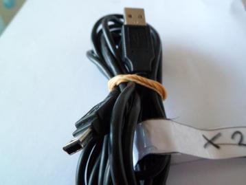 Adapter kabel van USB 2.0 naar Mini USB, Lengte is 1.2Meter, Enlèvement, Comme neuf