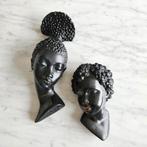 Ensemble vintage de têtes murales africaines, Gino Manca, Enlèvement ou Envoi