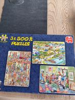 Puzzels 3x500 stuks Jan van haasteren, Hobby en Vrije tijd, Ophalen, Gebruikt