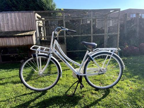 Witte damesfiets met terugtraprem, Fietsen en Brommers, Fietsen | Dames | Damesfietsen, Gebruikt, Sparta, Versnellingen, 50 tot 53 cm