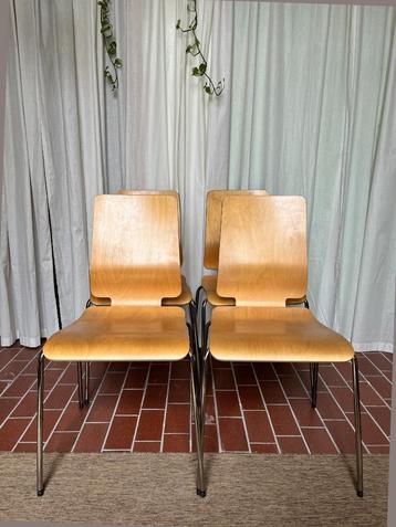 4 vintage IKEA Gilbert hout stoelen beschikbaar voor biedingen