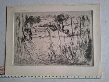 Ets Armand Apol "Landschap met hoge bomen" beschikbaar voor biedingen