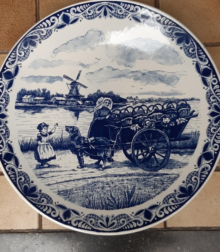 Delfs blauw bord 40cm €20, Enlèvement ou Envoi