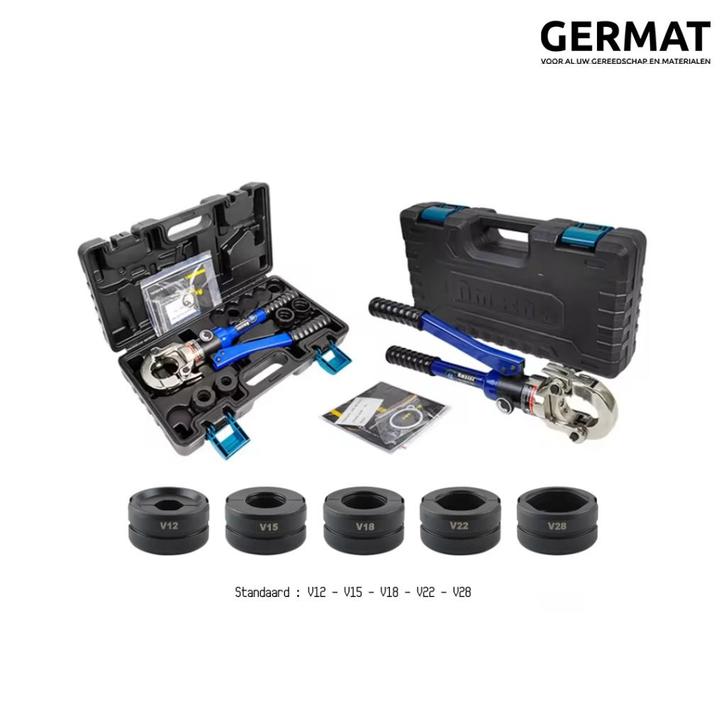 Pin sertir hydraulique GMT 16-32 V avec mâchoires de serrage, Hobby & Loisirs créatifs, Bricolage, Matériel, Enlèvement ou Envoi