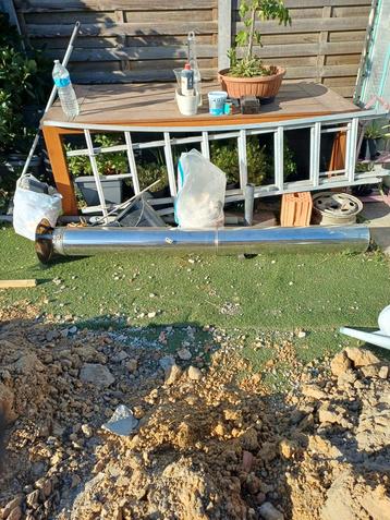 inox schouw, Ophalen, Gebruikt