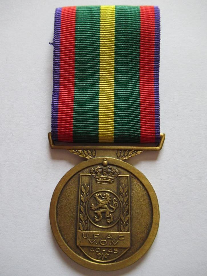 AB-bl - RUFAC bronzen medaille, Verzamelen, Militaria | Algemeen, Landmacht, Lintje, Medaille of Wings, Ophalen of Verzenden