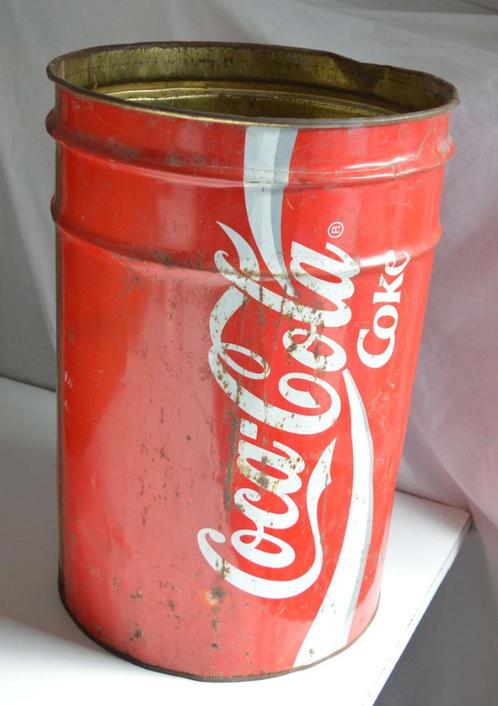 coca cola brand tin container 1989 bac, Collections, Marques & Objets publicitaires, Utilisé, Autres types, Enlèvement