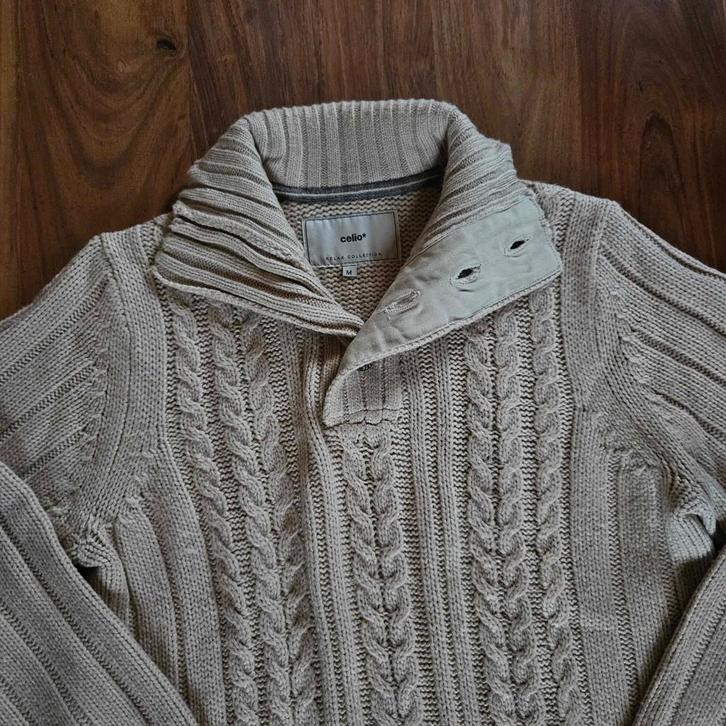 Gros pull homme de marque Celio taille M, Kleding | Heren, Truien en Vesten, Zo goed als nieuw, Maat 48/50 (M), Beige, Ophalen of Verzenden