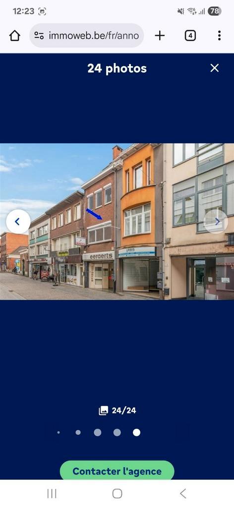 Maison avec commerces a Boom  a vendre 277m2, Immo, Huizen en Appartementen te koop, Provincie Antwerpen, 200 tot 500 m², Tussenwoning