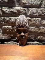 Afrikaans houten masker – handgesneden, Ophalen of Verzenden