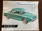 Vintage Renault Dauphine Brochure 1956 België, Boeken, Ophalen of Verzenden, Gelezen, Renault