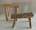 Lot de 2 mini bancs en chêne neufs, Ophalen, Nieuw, Hout