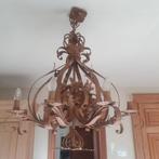 Vintage luster - art deco bloemen, Huis en Inrichting, Lampen | Kroonluchters, Ophalen, Zo goed als nieuw