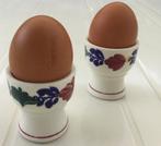 2 Keramische Eierdopjes Boch Frères "Boerenbont" 2€/set, Antiek en Kunst, Ophalen