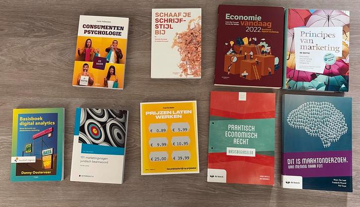 Boeken bedrijfsmanagement marketing jaar 1 & 2 - HoGent, Boeken, Studieboeken en Cursussen, Zo goed als nieuw, Hogeschool, Ophalen of Verzenden