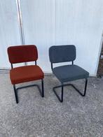 32 eetkamerstoelen horeca restaurant stoel teddy stof nieuw, Huis en Inrichting, Stoelen, Ophalen, Nieuw, Metaal, Grijs