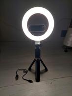 Repus ringlamp selfie statief Bluetooth 4in1, Lamp of Flitsset, Ophalen of Verzenden, Zo goed als nieuw