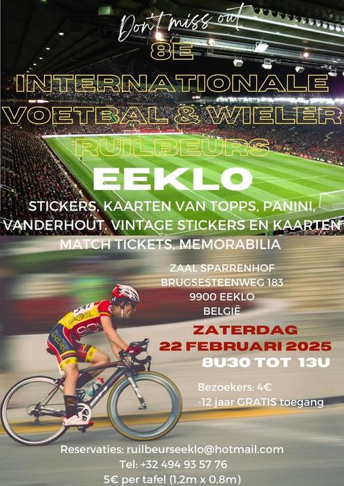 8ste internationale Panini ruilbeurs voetbal - wielrennen, Verzamelen, Sportartikelen en Voetbal, Ophalen of Verzenden