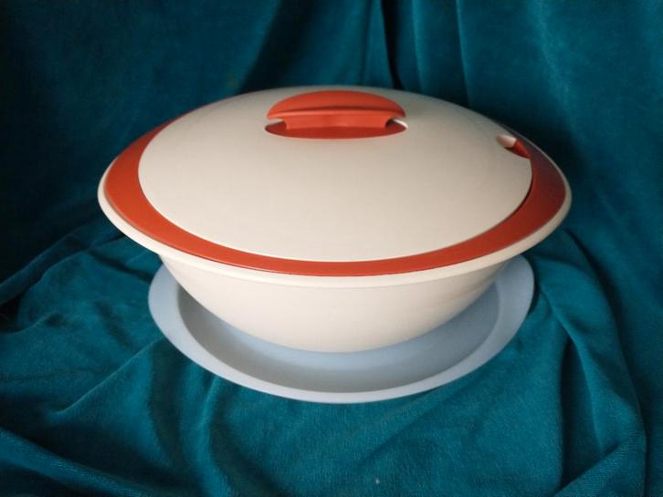 Kom/pot van Tupperware, Huis en Inrichting, Keuken | Tupperware, Zo goed als nieuw, Schaal, Crème, Oranje, Ophalen